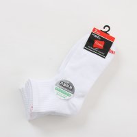 HANES/QUARTER 3ｐ SOCKS  WHITE