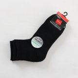 HANES/QUARTER 3ｐ SOCKS  BLACK