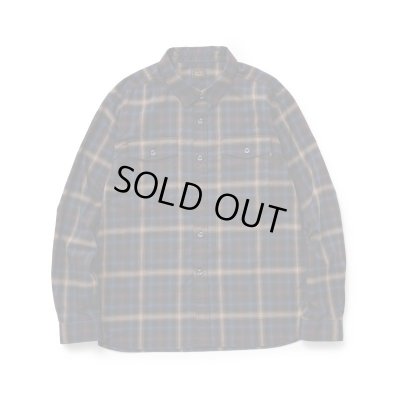 画像1: RATS/OMBRE CHECK SHIRTS  BLACK