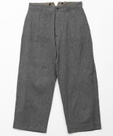 BELAFOTE/RT HI BACK TROUSER  DARK BLACK CHHAMBRAY