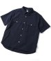 画像1: GYMMASTER/UL SEERSUCKER SS SHIRT  NAVY (1)