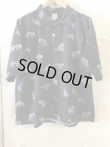 REVO/ANIMAL PATTERN S/S SHIRTS  BLACK
