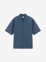 THE NORTH FACE/SS SEERSUKER VENT MESH SHIRT  A.NAVY