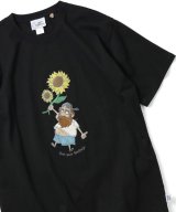 GYMMASTER/FEEL YOUR FEELING EMBROIDERY T  BLACK