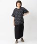 画像2: (再入荷)GYMMASTER/JACQUARD CREW NECK T  BLACK (2)