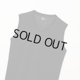 HANES/V NECK SLEEVE LESS SHIRTS  BLACK
