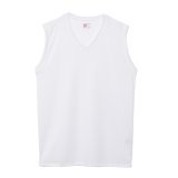 HANES/V NECK  SLEEVE LESS SHIRTS  WHITE