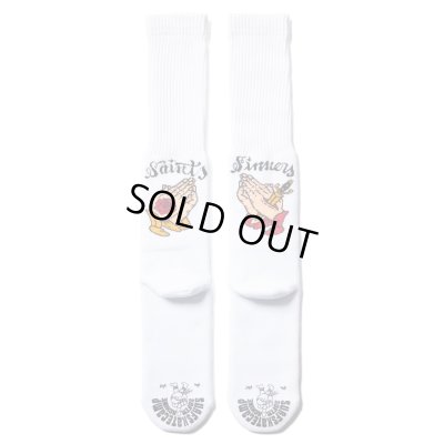 画像1: SOFTMACHINE/PRAY HAND SOX  WHITE