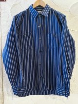 (再入荷)  HOUSTON/STRIPE VIYELLA SHIRT  NAVY