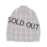 RATS/COTTON FLANNEL NAVY CHECK SHIRT  NAVY