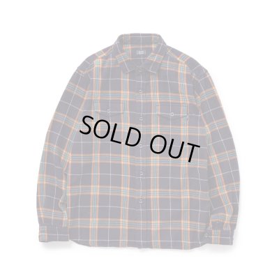 画像1: RATS/COTTON FLANNEL NAVY CHECK SHIRT  NAVY