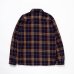 画像2: RATS/COTTON FLANNEL NAVY CHECK SHIRT  NAVY (2)