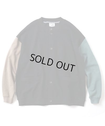 画像1: GYMMASTER/BLOCK INLAY BUTTON CARDI  CRAZY