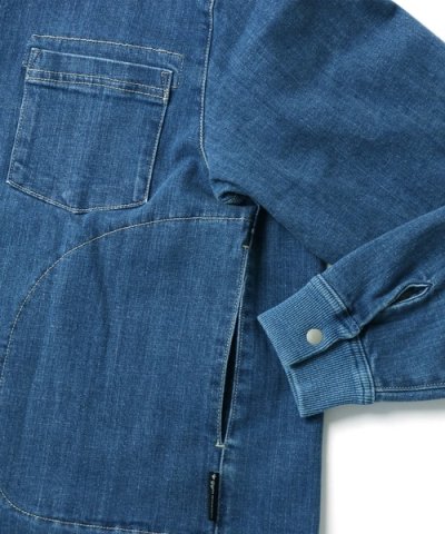 画像3: GYMMASTER/STRETCH DENIM SHIRTS JKT  BLUE