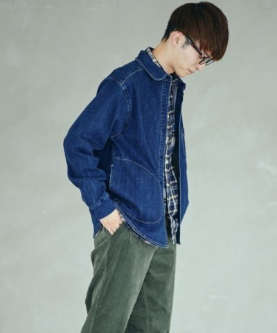 画像4: GYMMASTER/STRETCH DENIM SHIRTS JKT  BLUE