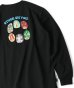 画像1: (再入荷)  GYMMASTER/STUCK ON YOU EMBROIDERY LS T  BLACK (1)