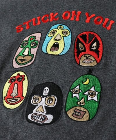 画像3: (再入荷)  GYMMASTER/STUCK ON YOU EMBROIDERY LS T  BLACK