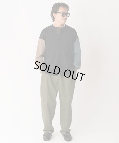 画像2: GYMMASTER/BLOCK INLAY BUTTON CARDI  CRAZY