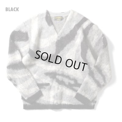 画像1: (再アップ)(再入荷) UNIVERD 72/MOHAIR TOUCH CARDIGAN MARBLE  BLACK