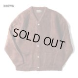 (店頭在庫分) (再入荷) UNIVERD 72/MOHAIR TOUCH CARDIGAN  BROWN