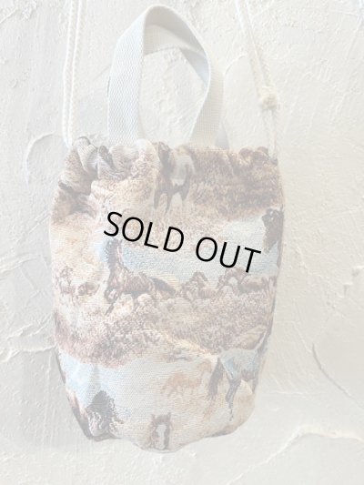 画像2: REVO/GOBELIN WEAVING 2WAY BAG HORSE  WHITE