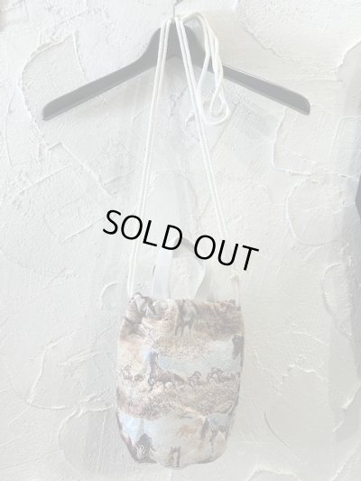 画像1: REVO/GOBELIN WEAVING 2WAY BAG HORSE  WHITE