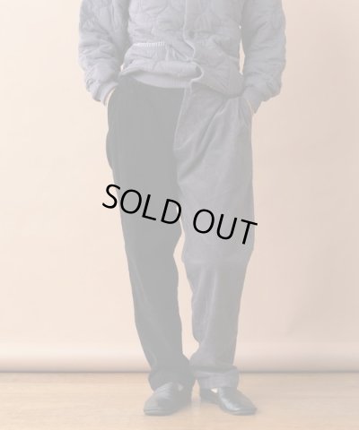 画像3: (再入荷) GYMMASTER/STRETCH CORDUROY TUCK PANT  BLACK