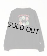GYMMASTER/STUCK ON YOU EMBROIDERY SWEAT  BLACK