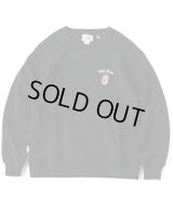 GYMMASTER/WELL DONE EMBROIDERY SWEAT  BLACK