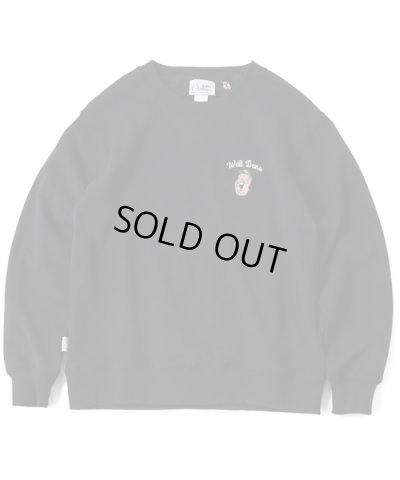 画像1: GYMMASTER/WELL DONE EMBROIDERY SWEAT  BLACK