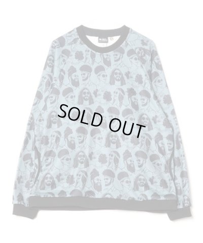 画像1: GYMMASTER/KNIT FLEECE HAPPY PAINT CREW NECK  HIPPY