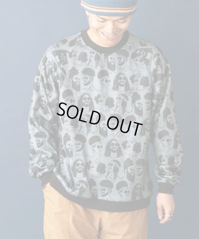 画像2: GYMMASTER/KNIT FLEECE HAPPY PAINT CREW NECK  HIPPY