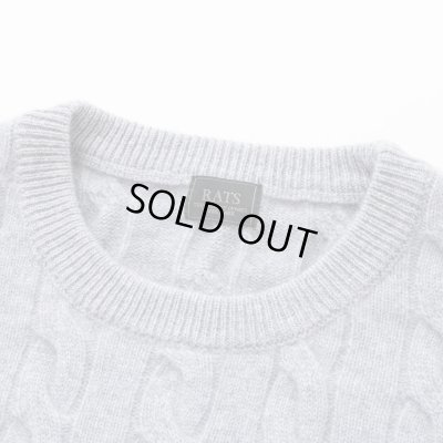 画像4: RATS/CASHMERE CABLE KNIT  GRAY
