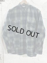NANGA/FADE PLAID CAMP SHIRT  GREEN
