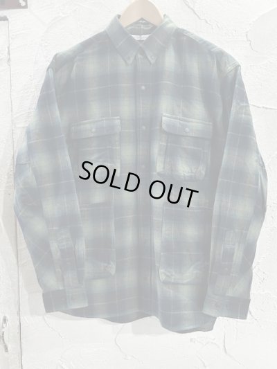 画像1: NANGA/FADE PLAID CAMP SHIRT  GREEN