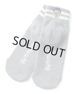 GYMMASTER/HAPPY EMBROIDERY SHORT SOX  GRAY