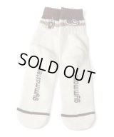 GYMMASTER/HAPPY EMBROIDERY KONBI SOX  COFFEE