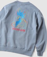 (再入荷) GYMMASTER/GOOD LIFE EMBROIDERY SWEAT GRAYISH BLUE