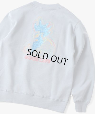 画像1: (再入荷) GYMMASTER/GOOD LIFE EMBROIDERY SWEAT GRAYISH BLUE