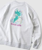 (再入荷) GYMMASTER/GOOD LIFE EMBROIDERY SWEAT ASH