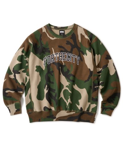 画像1: FTC/FOR THE CITY CREWNECK  CAMO