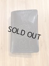 GROK LEATHER//CARD HOLDER CARVING BLACK