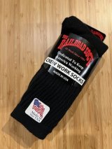 RAIL ROAD SOCK/CREW 3P SOCKS  BLACK