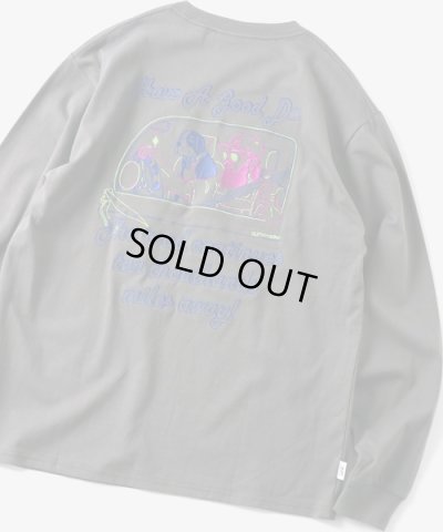 画像1: GYMMASTER/GOOD DAY EMBROIDERY LS T  CHARCOAL