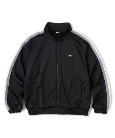 画像1: FTC/STRIPE RIB TRACK JERSEY  BLACK