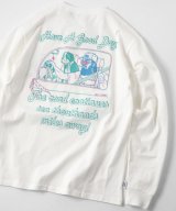 GYMMASTER/GOOD DAY EMBROIDERY LS T  WHITE