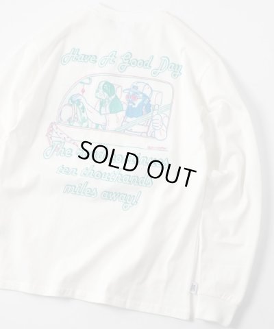 画像1: GYMMASTER/GOOD DAY EMBROIDERY LS T  WHITE