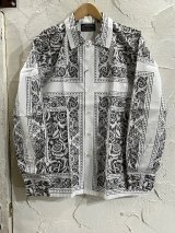 (DEAD STOCK) SOFTMACHINE/ROSE FILL BANDANA SHIRTS  WHITE