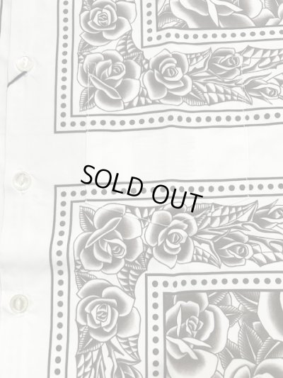 画像6: (DEAD STOCK) SOFTMACHINE/ROSE FILL BANDANA SHIRTS  WHITE
