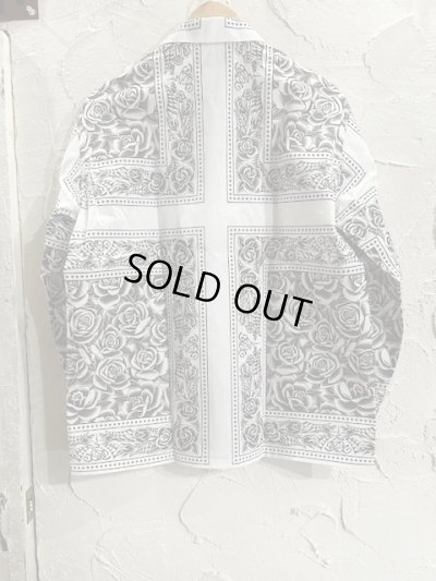 画像4: (DEAD STOCK) SOFTMACHINE/ROSE FILL BANDANA SHIRTS  WHITE